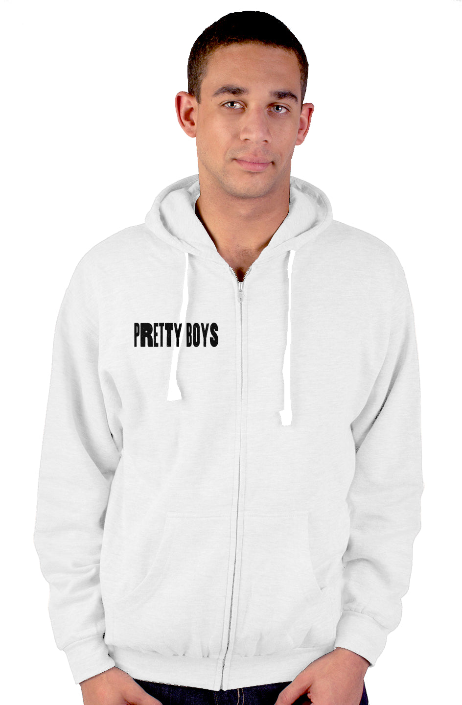 Pretty Boys Gothic zip up hoody WHT