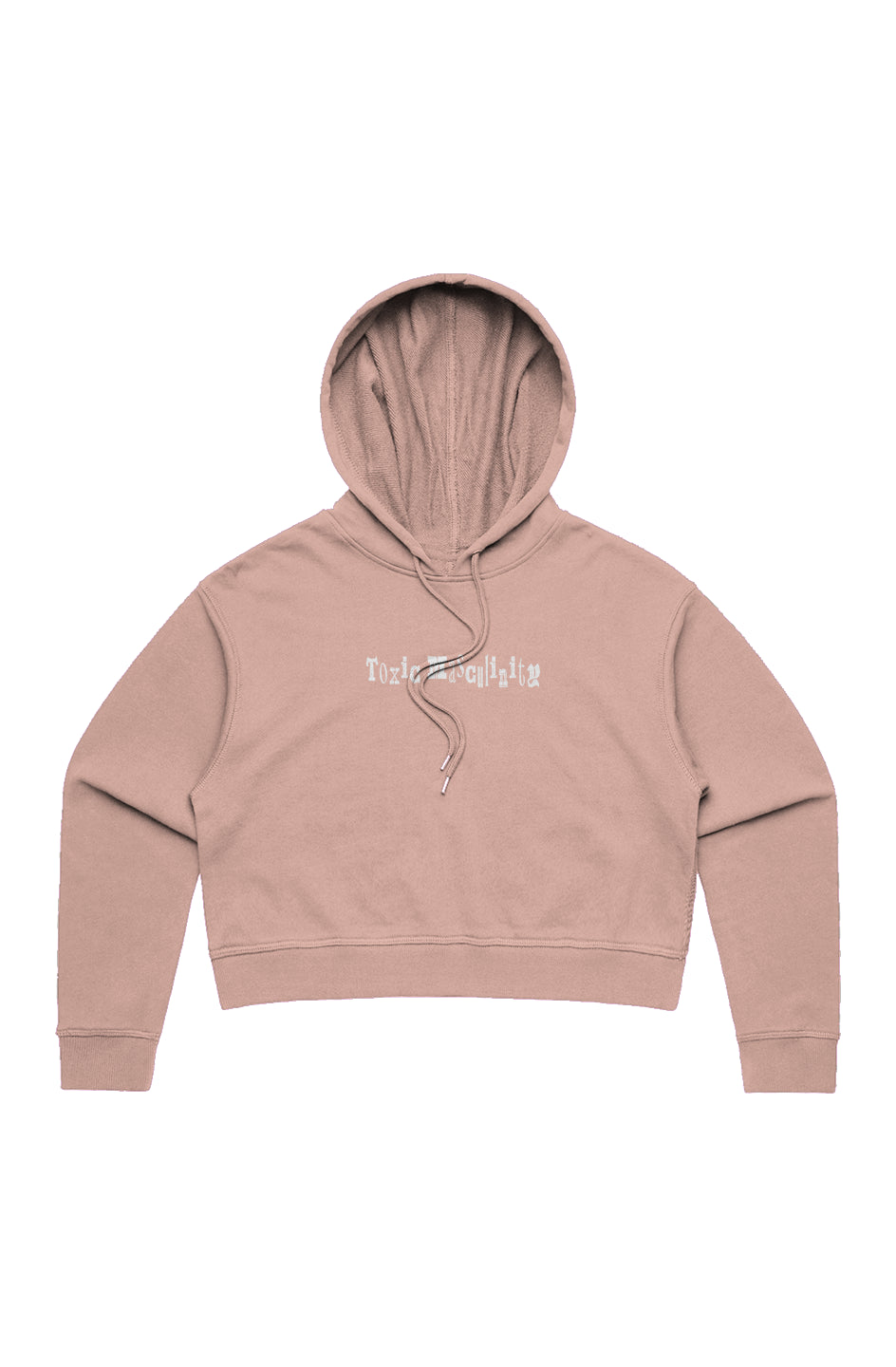 WO'S CROP HOOD TOXIC MASCULINITY LT PNK
