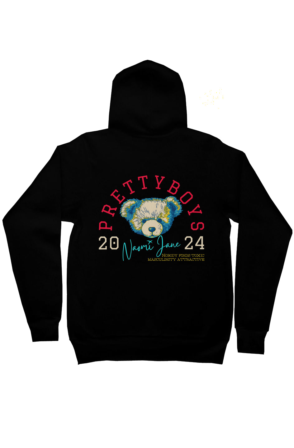 Radio Active Pretty Boys Collegiate Zip Hoodie WHT