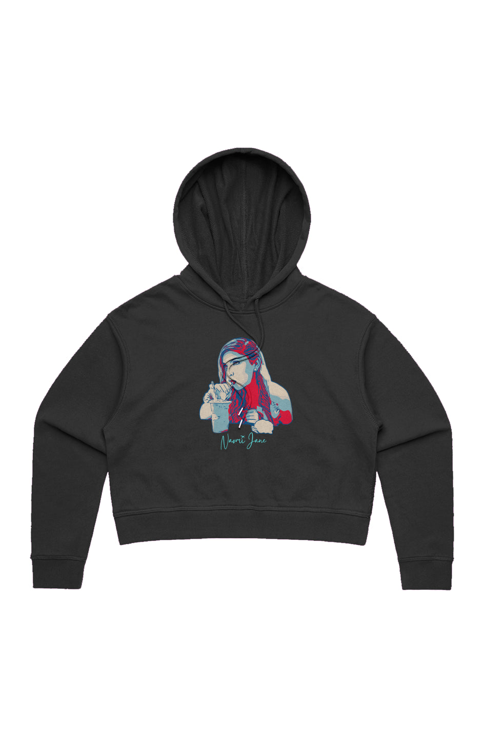 Why Not Front Logo Cropped Hoodie