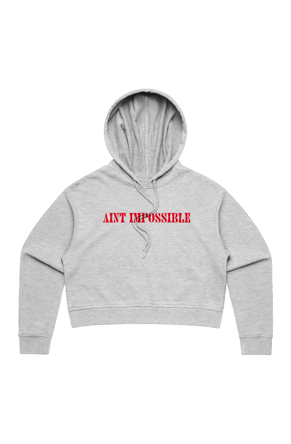 Aint Impossible WO'S WHY NOT CROP HOOD GRY
