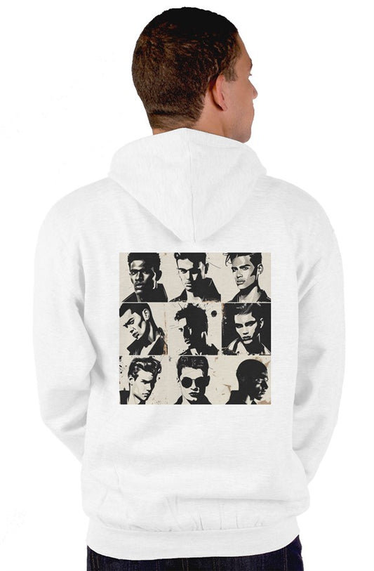 Pretty Boys Gothic zip up hoody WHT